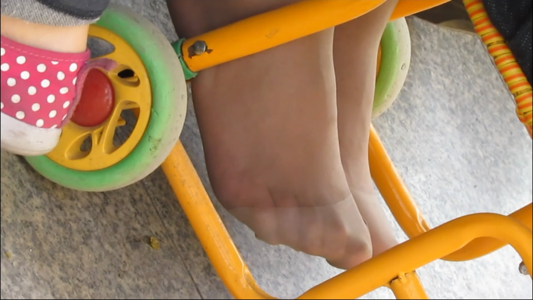 Cream sock (skin tone) nylon feet
